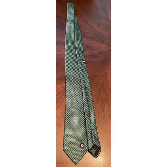 Ben Sherman Green Black Hand Made 100% Silk Men’s Neck Tie Made In China - Picture 3 of 9